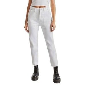 Anthropologie Brixton Hi-Rise JANIE CARPENTER Jean In White Women's Size 25 NWT